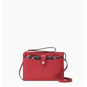 Kate Spade Red Crossbody with Floral Card Pouch